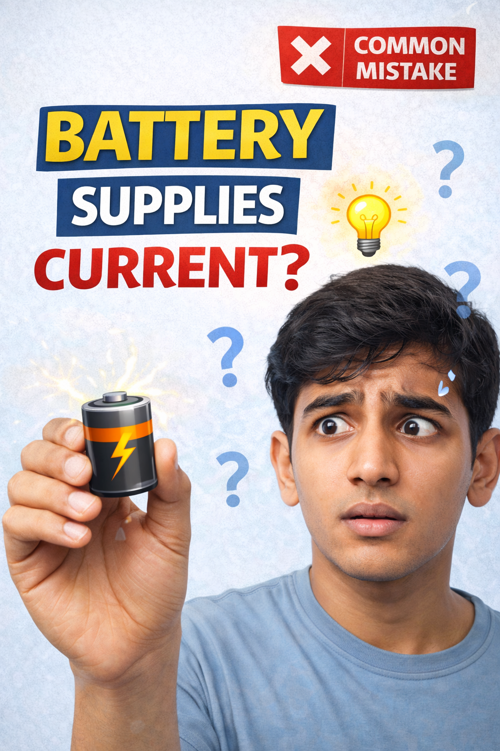 Battery Supplies Current