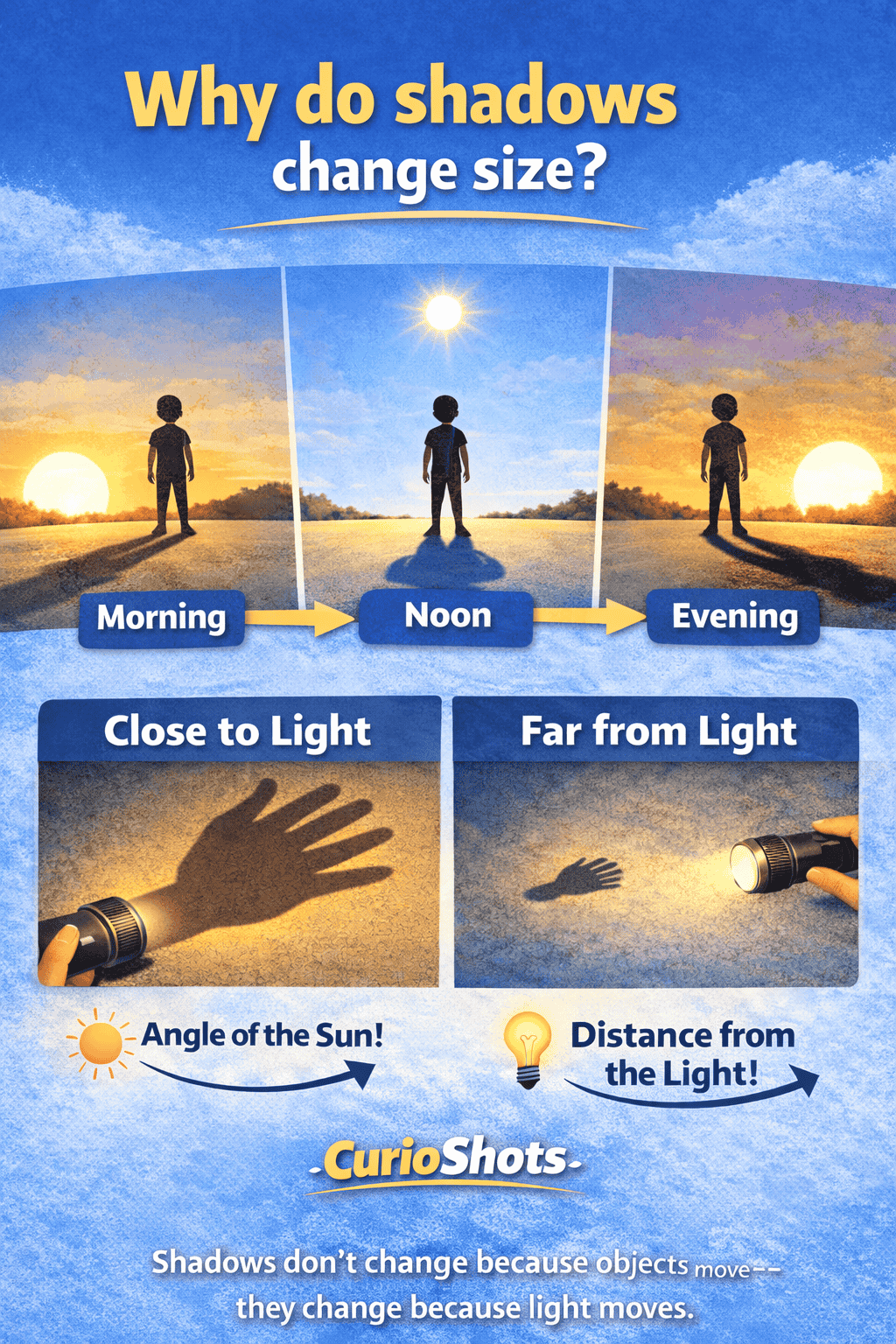 Why do shadows change size?