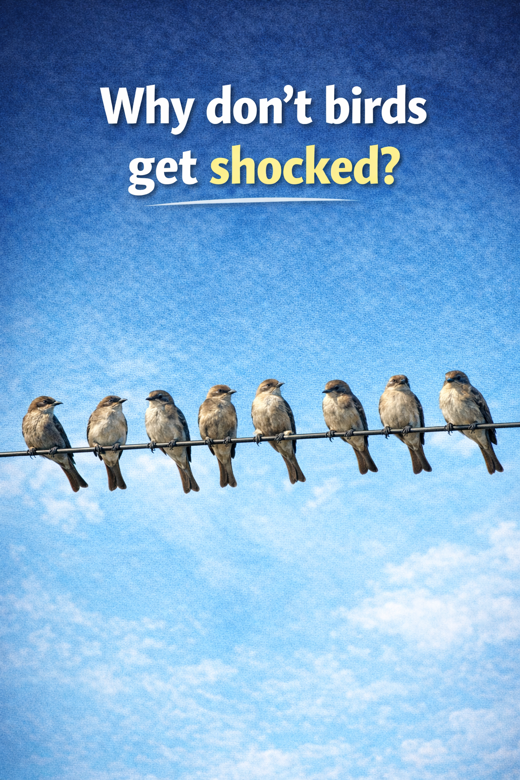 Why do birds sit on electric wires and not get shocked?